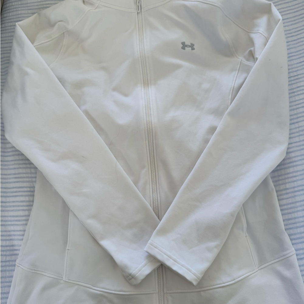 Under Armour Women’s Size Small White Full Zip Stretch Top Jacket NWOT